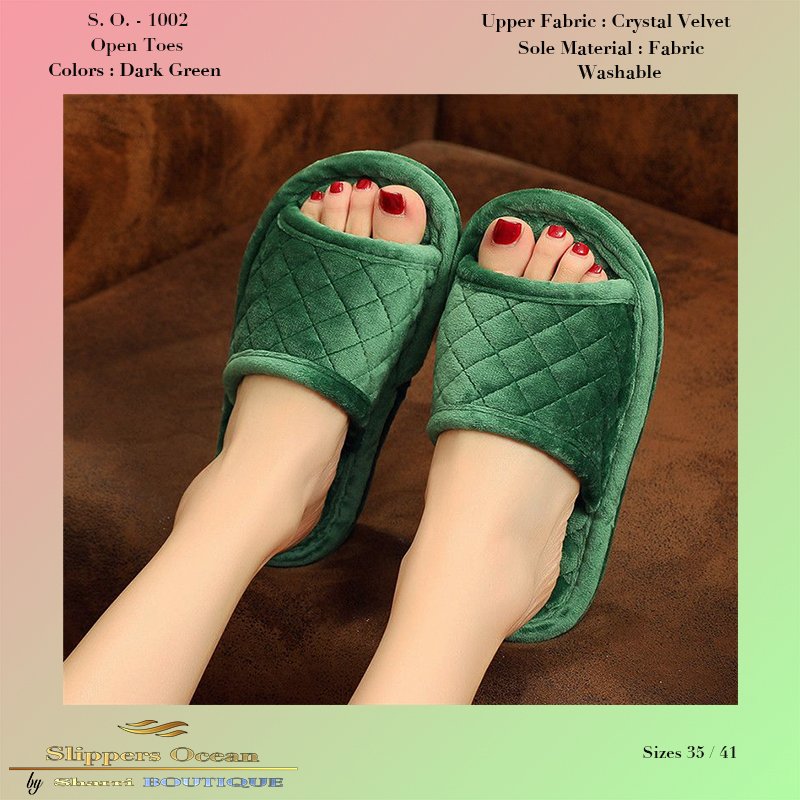 Open Toes - Color _ Dark Green